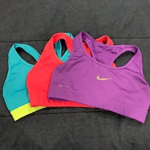 Nike Sports Bra XS set of 3